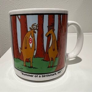 The Far Side Coffee Mug Bummer of a Birthmark Hal Deer Official Gary Larson 1986